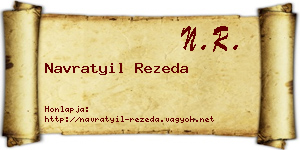 Navratyil Rezeda névjegykártya